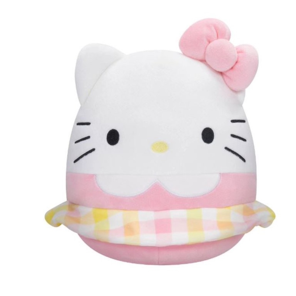 🆕 Squishmallow Sanrio Hello Kitty Plaid Dress Easter 2023